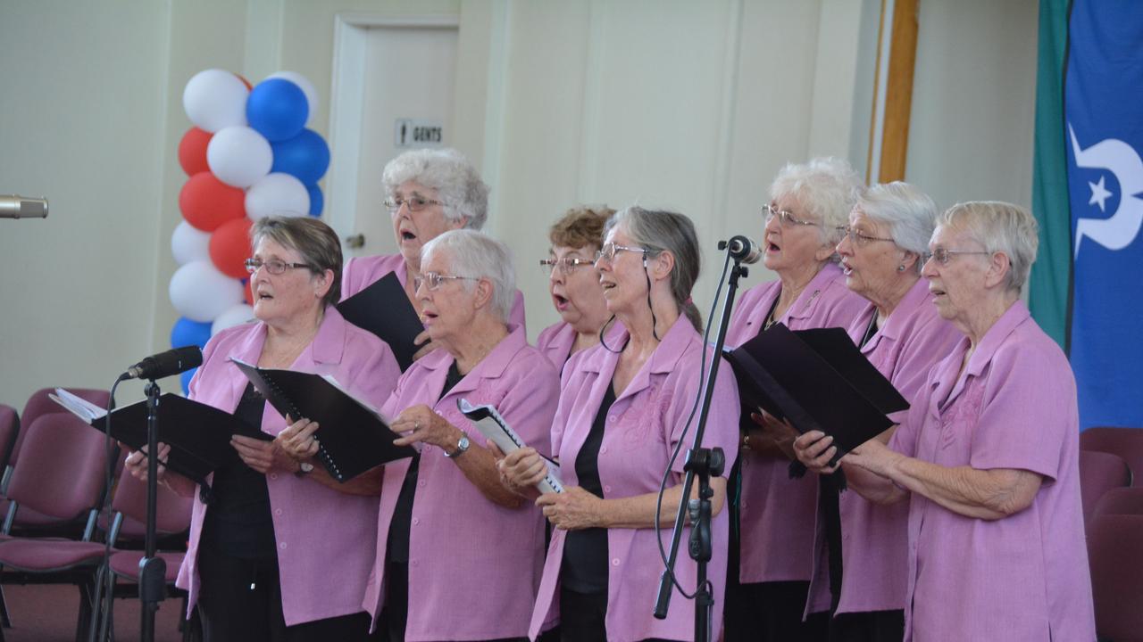 The Wooroolin Ladies Choir sang a lullaby at the Proms in the South Burnett concert in Kingaroy on Sunday, November 17. (Photo: Jessica McGrath)