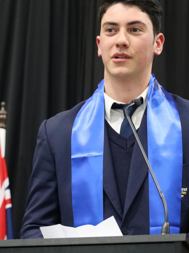 Ballarat Christian College's Harry McGilligan.