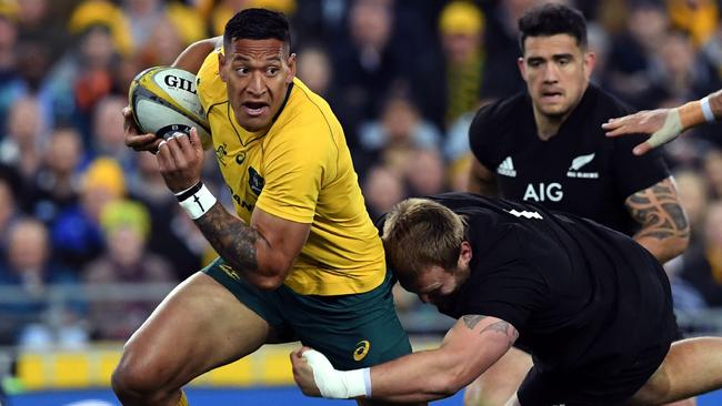 Folau says he would still like to be playing for the Wallabies. Picture: William West/AFP