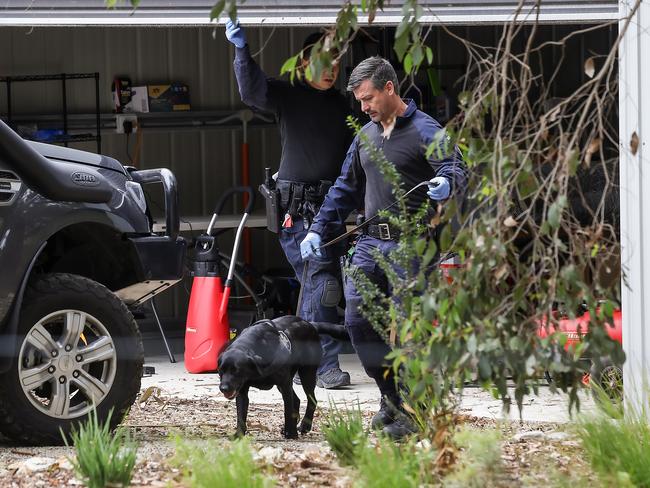 Technology detector dogs were brought in to search Ms Patterson’s Leongatha home. Picture: Ian Currie