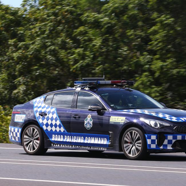 Police say the man narrowly avoided colliding with oncoming traffic while the driver was evading officers near Mount Larcom.