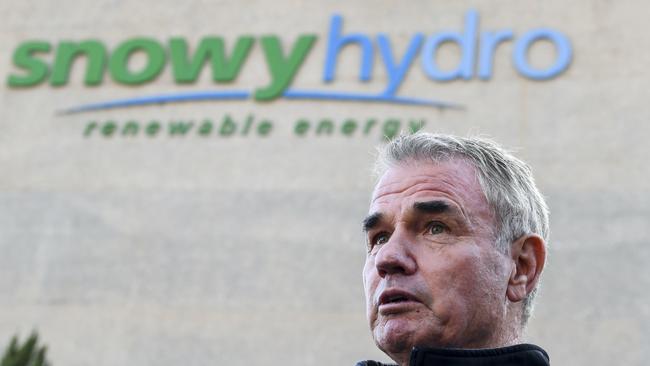 Snowy Hydro chief executive Paul Broad. Picture: AAP