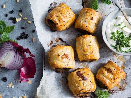 Moroccan sausage rolls.