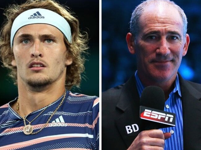 Alexander Zverev told Brad Gilbert to pipe down.