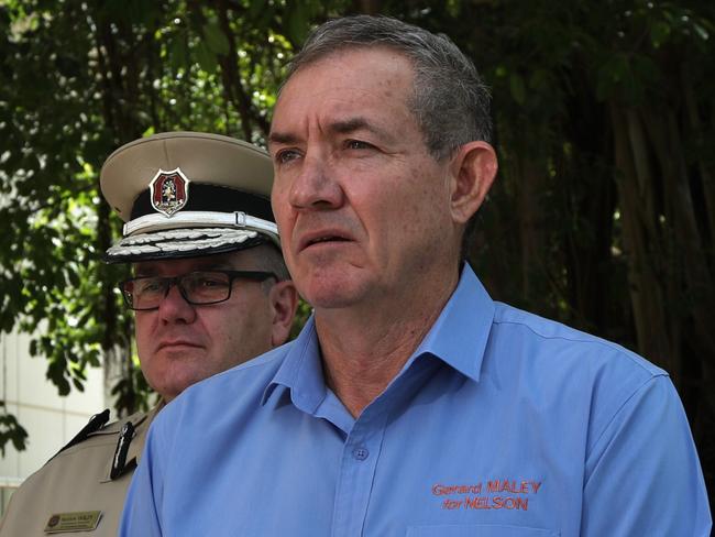 Corrections Commissioner Matthew Varley and Deputy Chief Minister Gerard Maley on Monday December 30. Picture: Zizi Averill