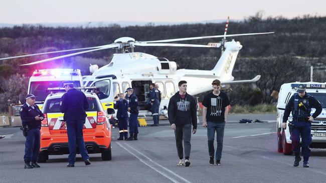 This is the second incident of a person dying at the rock ledge in Kurnell. Picture: Justin Lloyd.