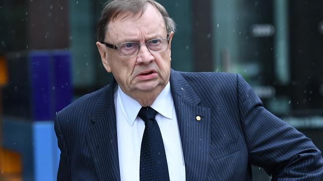 Harold Mitchell leaves Federal Court. Picture: AAP Image/Julian Smith