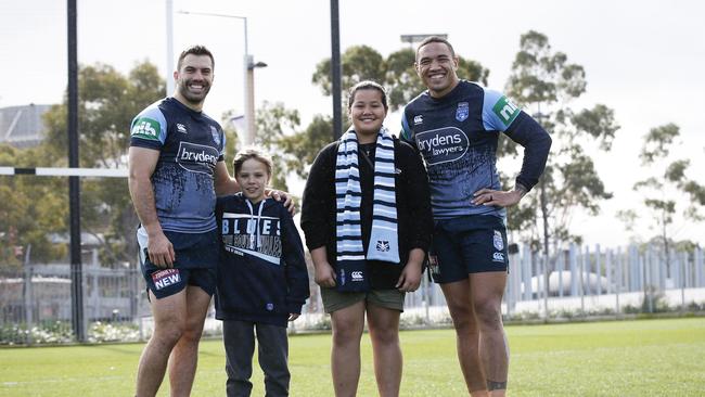 The children are dedicated rugby league players themselves, representing their schools and local clubs. Picture: Dylan Robinson