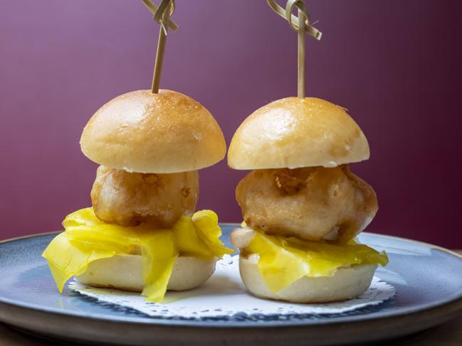 The gloriously, golden-fried McScallop. Picture: Wayne Taylor