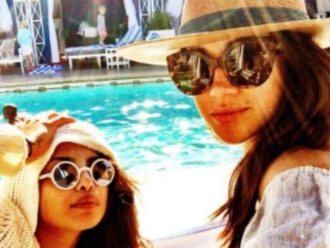 Meghan Markle and her BFF Priyanka Chopra. Picture: Instagram