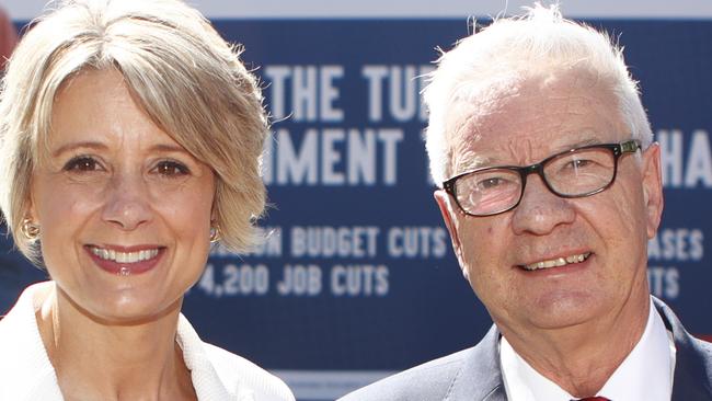 Kristina Keneally and Senator Doug Cameron at Meadowbank TAFE in Sydney. Picture: AAP.