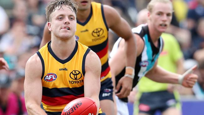 James Rowe gets his chance for the Crows. Picture: AFL Photos/Getty Images