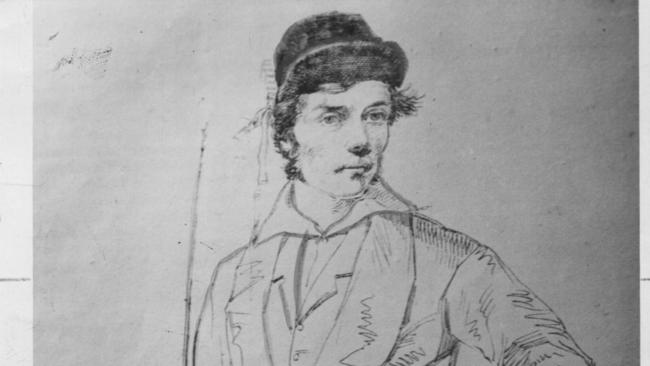 An undated sketch of William Francis King, known as the "Flying Pieman".