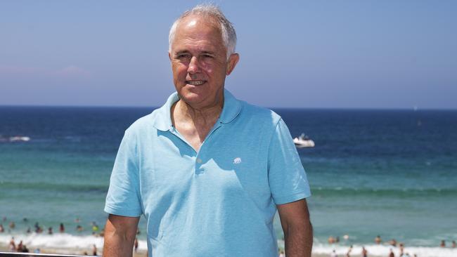 The Prime Minister Malcolm Turnbull at Bondi Beach. Picture: Jenny Evans