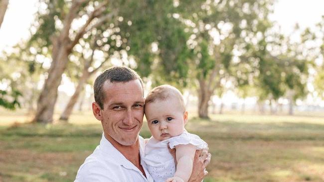 Louis Moore with his daughter Ayla. Picture: Contributed