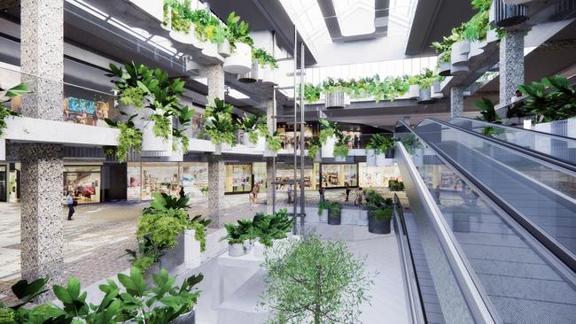 The shopping centre will drip with more plants.