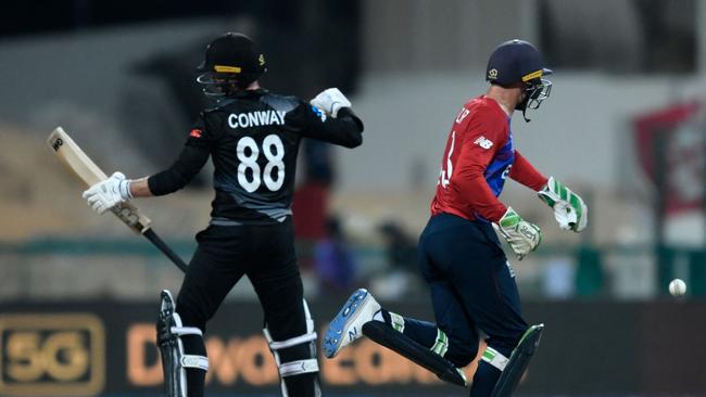 Devon Conway lost his cool (Photo by Aamir QURESHI / AFP)