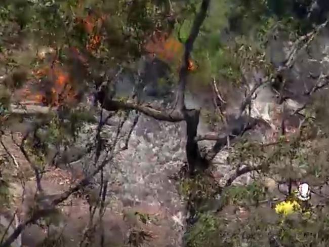 Small fires broke out after the double crash. Picture: ABC