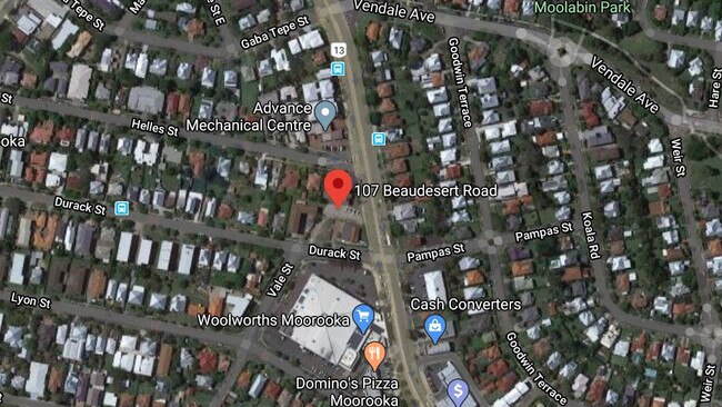 Plans have been lodged to build a 115-capacity childcare centre at 105, 107 and 111 Beaudesert Rd, and 78 Durack St, Moorooka, partially demolishing a pre-1946 house in the process. Picture: Google Maps