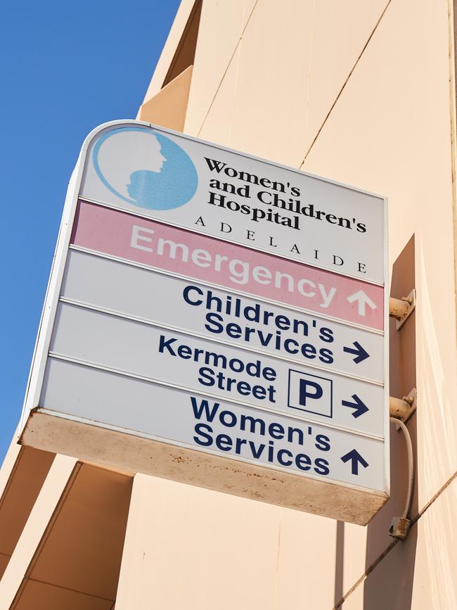 Women's and Children's Hospital in North Adelaide. Picture: Matt Loxton