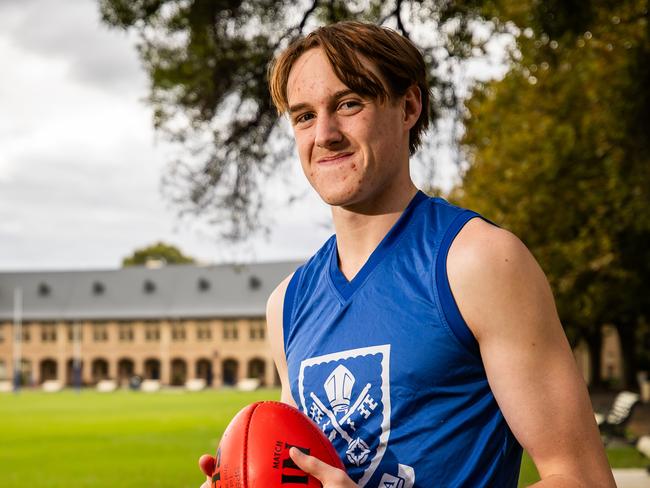 Norwood and St Peter’s College draft prospect Ned Bowman. Picture: Tom Huntley