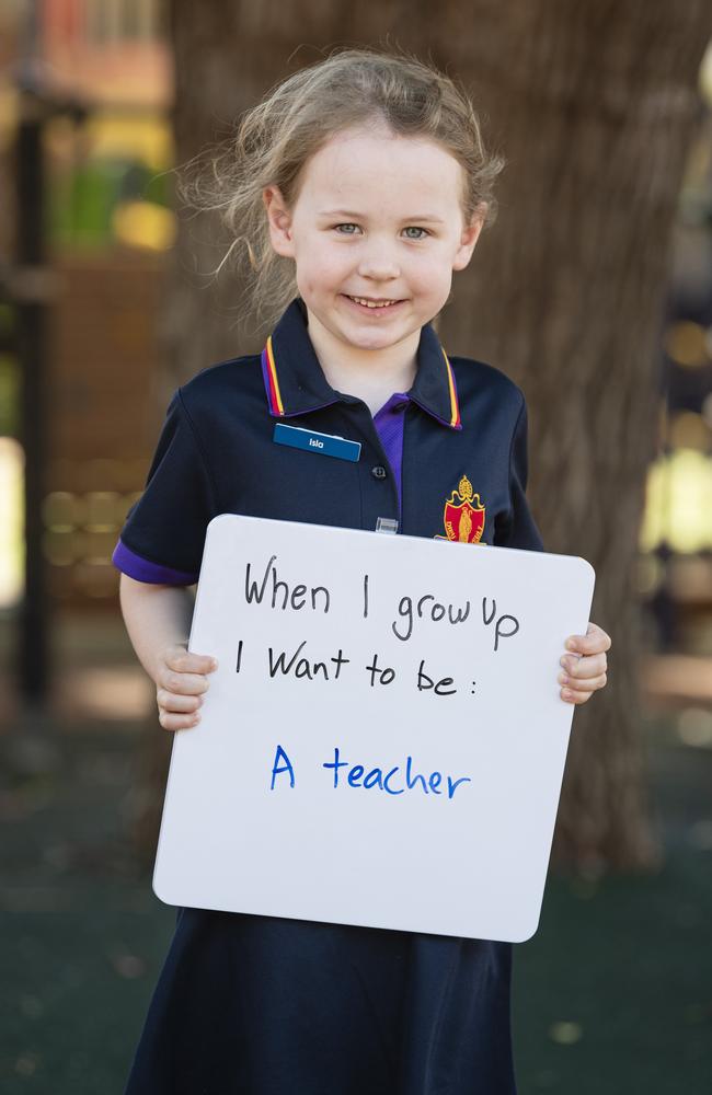 The Glennie School prep student Isla on the first day of school, Wednesday, January 29, 2025. Picture: Kevin Farmer