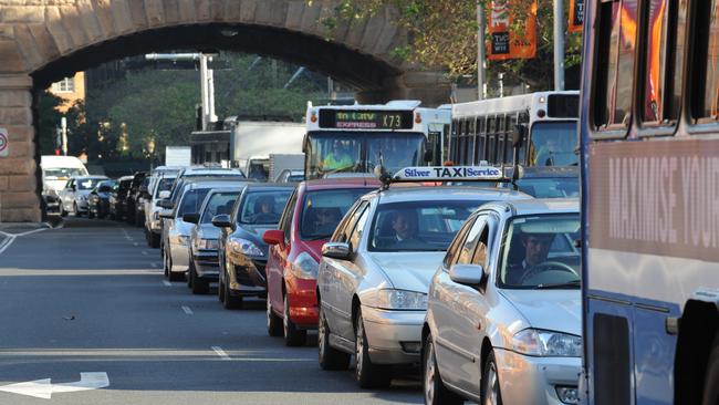 Congestion around Eddy Ave at Central Station.