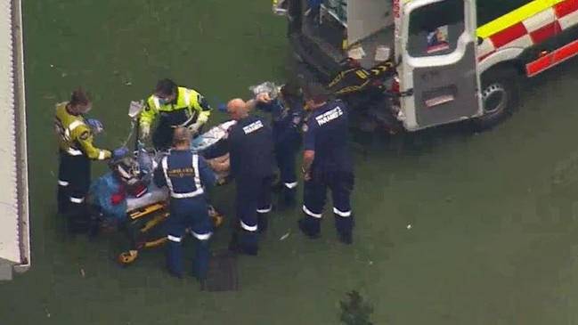 A man has fallen through the roof of a school in Sydney's north Picture: 7 News