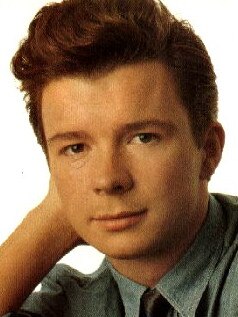 Rick Astley then... Pic: Supplied