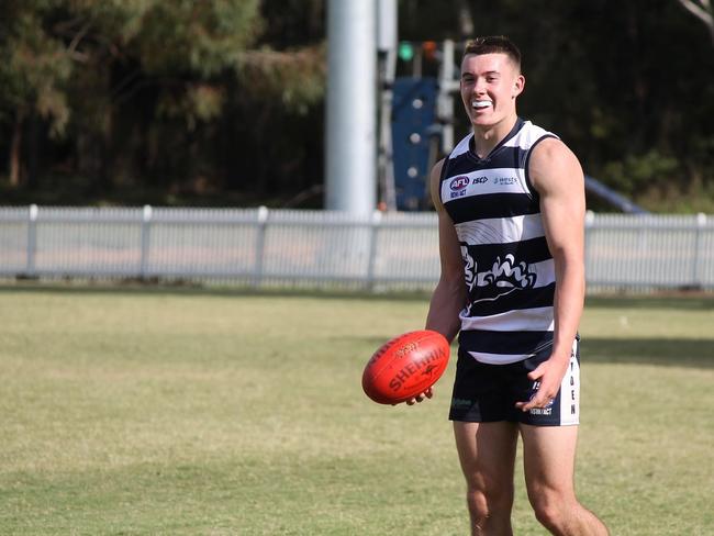 Flynn Withers of the Camden Cats in the U19s Mens Div 2 grand final. Picture: Contributed