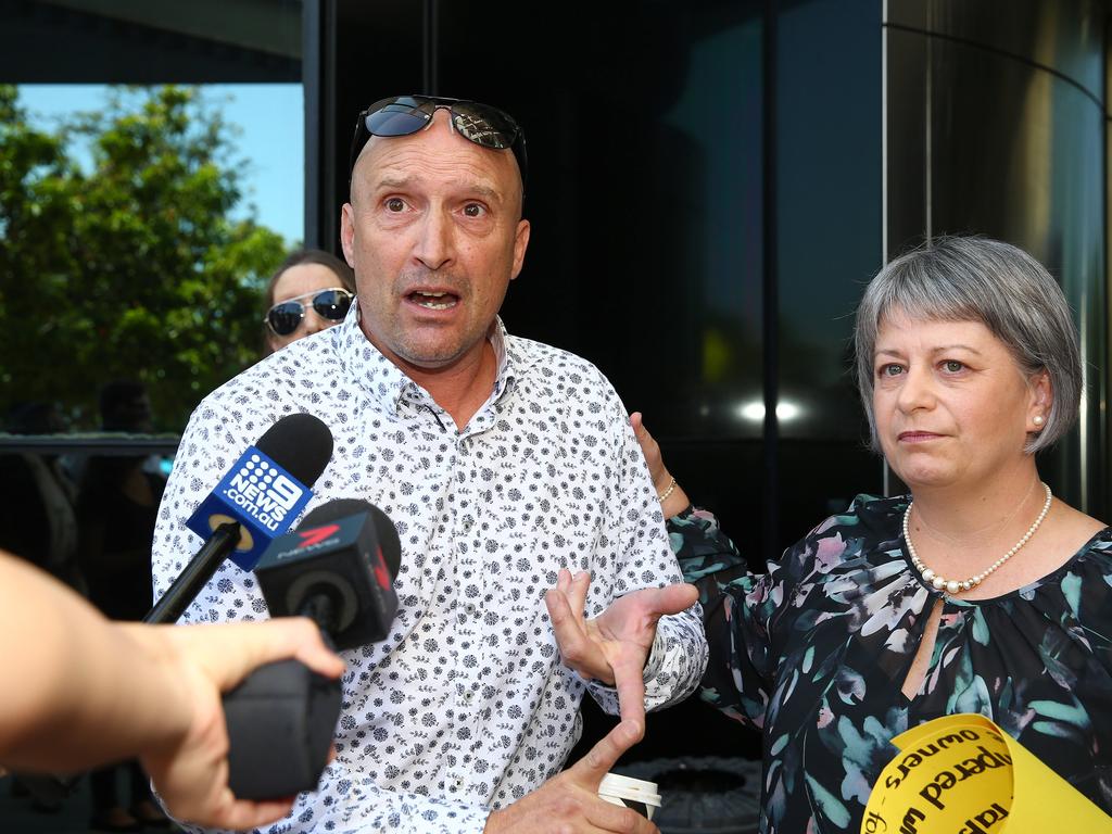 Donna and Miguel Baluskas together outside the Court after the decisionPics Adam Head