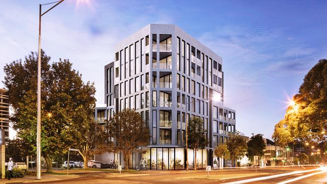 The original artist impressions for a luxury apartment project between Ringwood Magistrates’ Court and Ringwood Police Station, first planned in 2019. File picture.