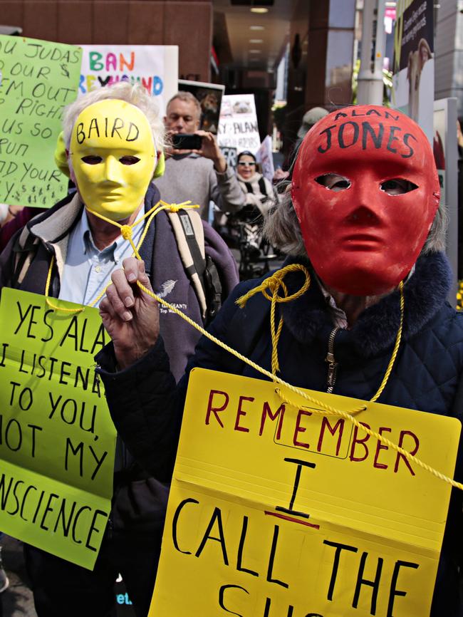 Protesters have attacked the government over the backflip. Picture:  Adam Yip/ The Daily Telegraph