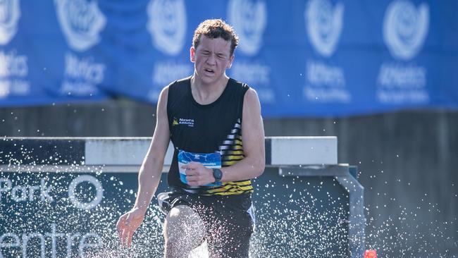 U17 2000m Steeplechase winner Nicholas McGill from Nowra Picture: Julian Andrews