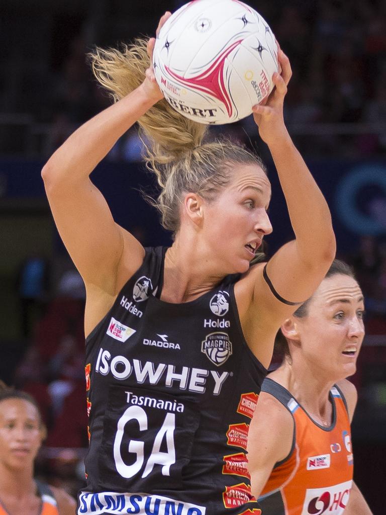 Former Diamonds and Magpies goaler Erin Bell will coach the Casey championship division team. Picture: AAP Image/Craig Golding