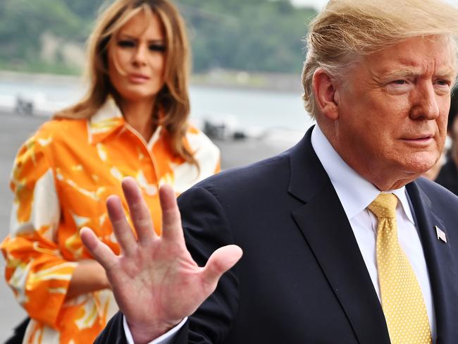 US President Donald Trump and First Lady Melania. Trump thought the trip to London went “really well”. Picture: AFP