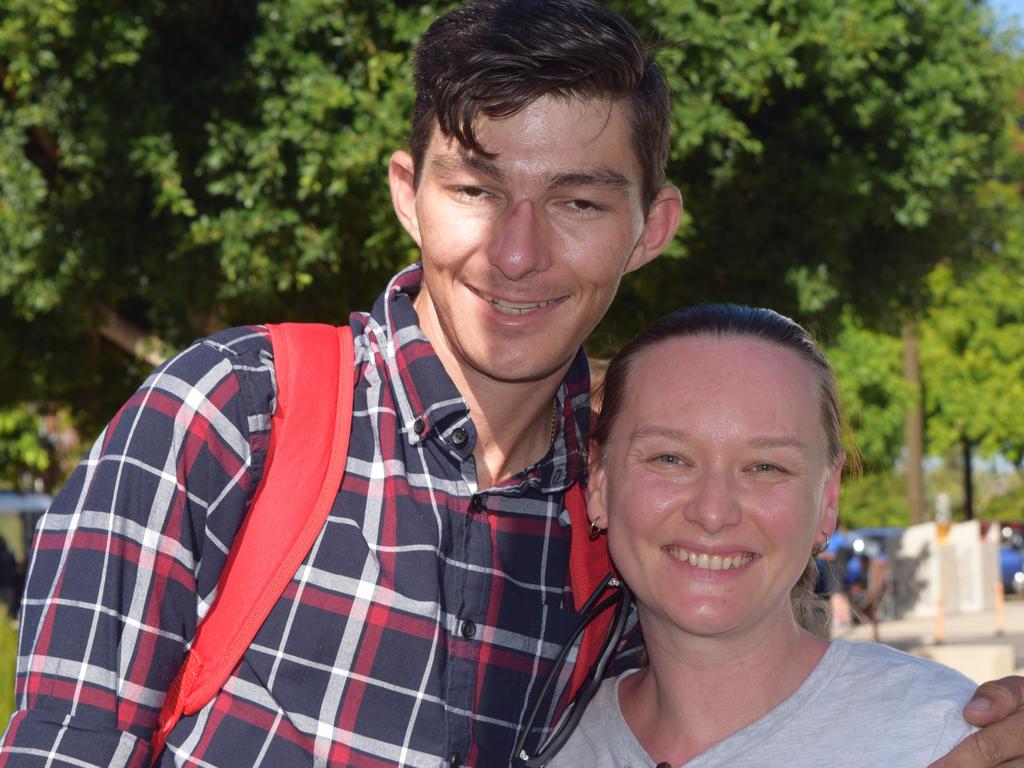 Bruce Bentley (Left) and Stephanie Trost at the Rockynats in the CBD on Sunday, April 17.