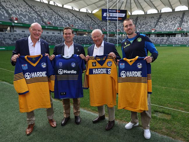 Peter Wynn, James Hardie CEO Aaron Erter, Steve Edge and Clint Gutherson. Picture: Rohan Kelly