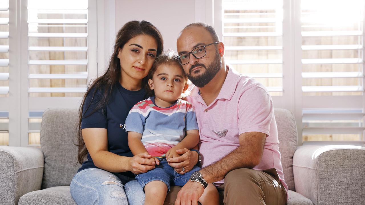 Anet Eyvazians and Jozef Maragol with their son Samuel. Picture: Sam Ruttyn