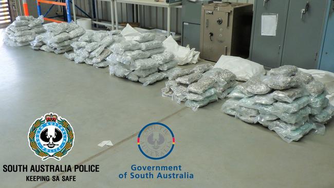 Drug evidence seized from Port Adelaide. Picture: SA Police