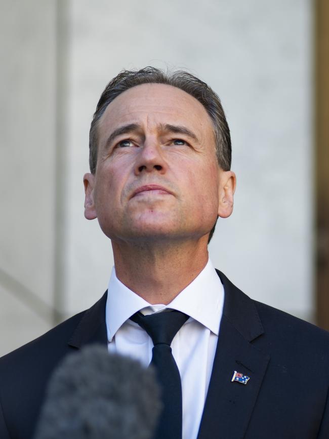 Health Ministet Greg Hunt has urged the Premier to redo the plan. Picture: NCA NewsWire / Martin Ollman