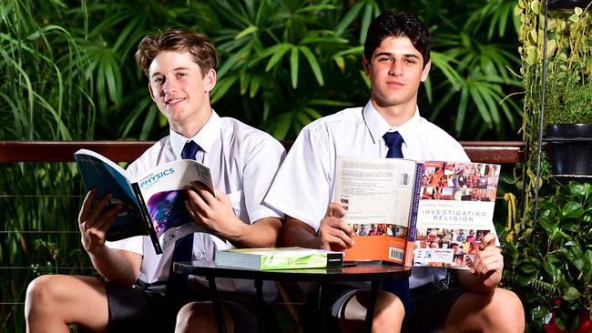 Ignatius Park College student's Kai simmons 17 and Yanni Collocott 17 will be among the first Queensland class to graduate with a ATAR score instead of an OP