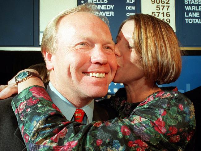 Peter Beattie and wife Heather at the Tally Room in 1998.