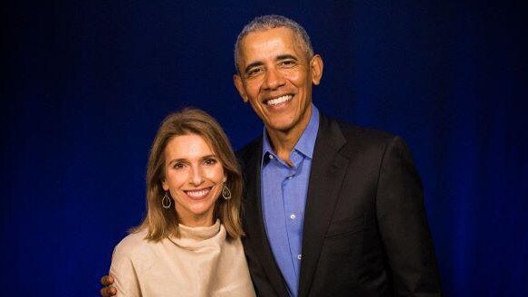 Andrea Della Matea, President of Asia Pacific for Microsoft, with former US President Barack Obama.