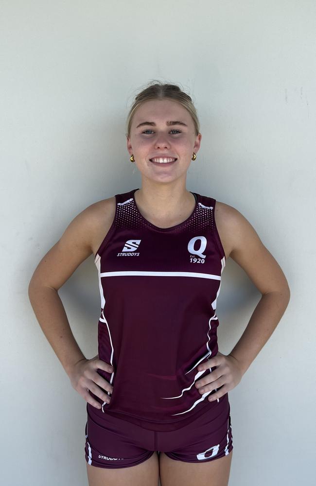 QLD School Sport Netball Under-19 girls. Pictured: Ellie-Mai BrandenburgÂ