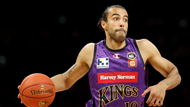 SYDNEY, AUSTRALIA - OCTOBER 27: Xavier Cooks of the Kings in action during the round six NBL match between Sydney Kings and New Zealand Breakers at Qudos Bank Arena, on October 27, 2024, in Sydney, Australia. (Photo by Mark Metcalfe/Getty Images)