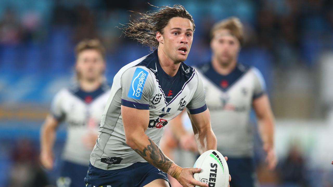 The Sharks have signed Nicho Hynes for 2022, who looks set to start in the halves. Picture: Getty Images.