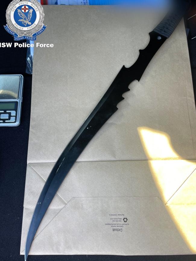 And a double bladed sword. Pictures: NSW Police