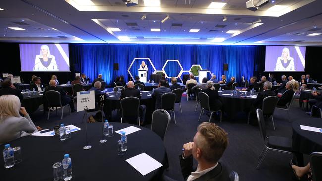 Industry, Science and Technology Minister Karen Andrews, addresses the Reimagine Gold Coast forum. Picture: Glenn Hampson