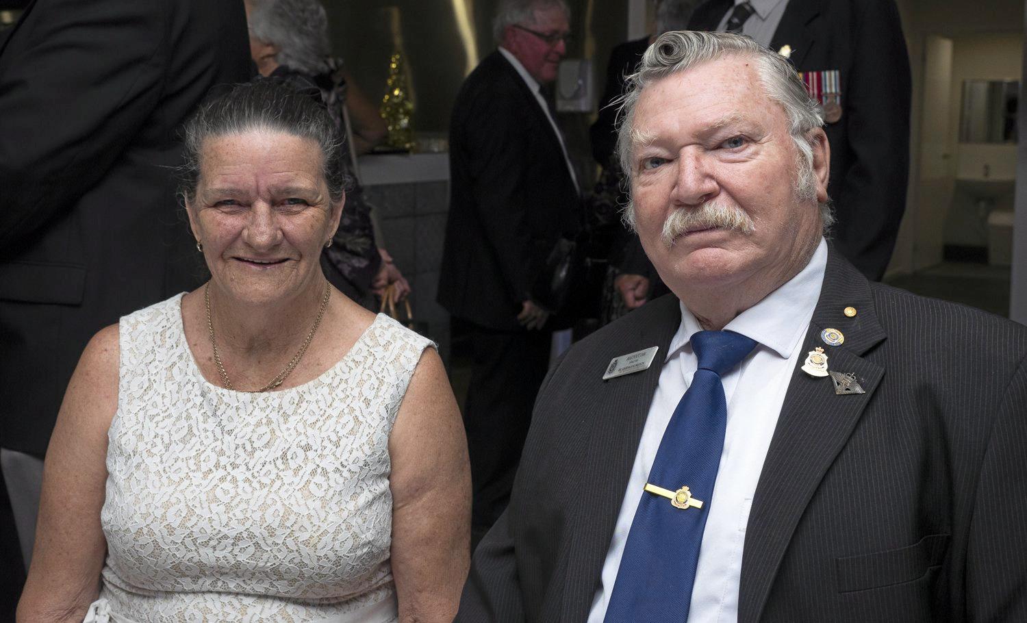 RSL Queensland State Director Max Foot OM with Lyn Foot. Picture: Glenda Riley